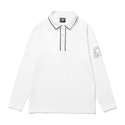 와이에리 웰딩 포인트 긴팔 티셔츠 [WHITE]