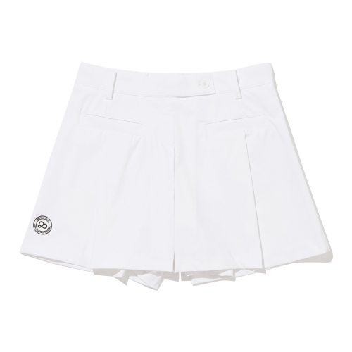 여성 플리츠 큐롯 팬츠[WHITE]