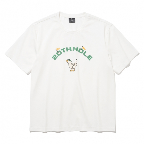 투에니더그 골프 프린트 남성 반팔 티셔츠 [WHITE]