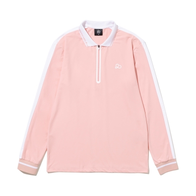 YOKO 에리 웰딩 하프집업 티셔츠 [PINK]