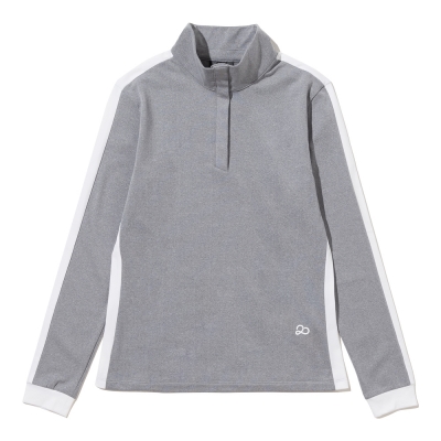 하이넥 히든 스냅 여성 티셔츠 [GREY]